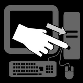 computer: turn on / turn on computer
